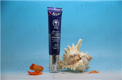 d25mm purple airless cosmetic pump tube with metalized pump head