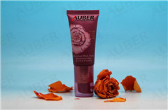 d25mm rose red pump tube packaging for facial skincare product