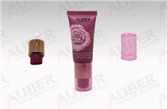 d25mm red cosmetic airless tube with color transparent cap for eye cream