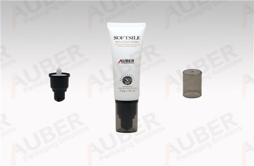 D30mm-white-airless-pump-tubes-with-color-transparent-cap-for-Sunscream1 d30mm white airless pump tubes with color transparent cap for sunscream