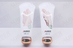 d35mm round skincare tube with gold cap