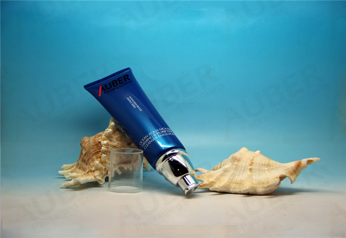Plastic Squeeze Tubes with Screw on Cap for Eye Cream D35mm Shinny Cosmetic Pump Tube with Clear Cap