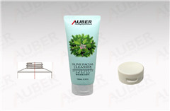 d45mm natural plastic laminated tube with white flip top cap for facial cleanser