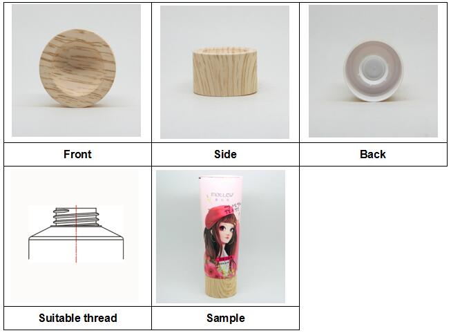 D35mm Cat Shaped Skincare Plastic Tubes with Octagonal Caps D50 concave cap with wood pattern for cosmetics tubes