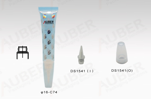 D16mm Bluish Lip Gloss Tubes with Hot Stamping Decorations