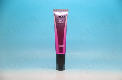 D25mm Rose Red Aluminum Plastic Laminated Airless Pump Tube for Makup Products