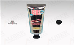 high end wholly hot stamping plastic bb cream tube octagonal cap