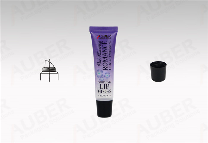 Auber Plastic Squeezing Lipgloss Tubes in Dia.19mm with Black Screw On Caps