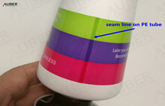 Seal line on extruding PE tube