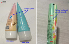 overlapping on hand cream tube