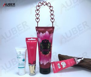 Auber cosmetic tube with hanger