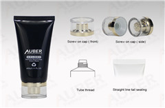 D35mm Black Facial Mask Tubes with Acrylic Screw On Cap
