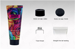 D19mm Aluminum Plastic Tubes for Hair Coloring with Black Screw On Cap