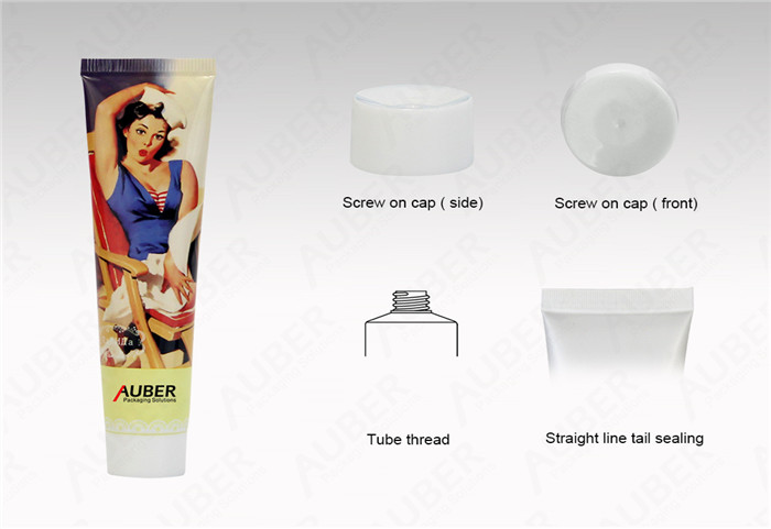  Aluminum Plastic Hand Cream Tubes with White Screw On Cap