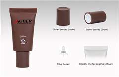 D25mm Oval Cosmetic Plastic Tube with Nozzle Plug and Screw On Cap