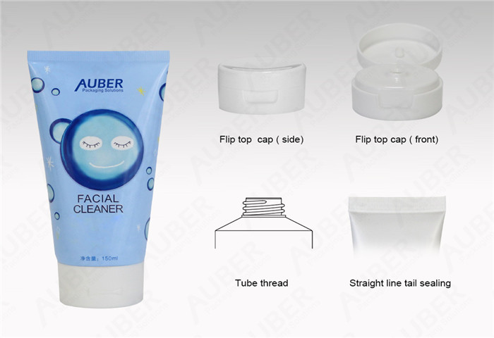 D50mm PBL CleanserTubes with White Screw On Cap