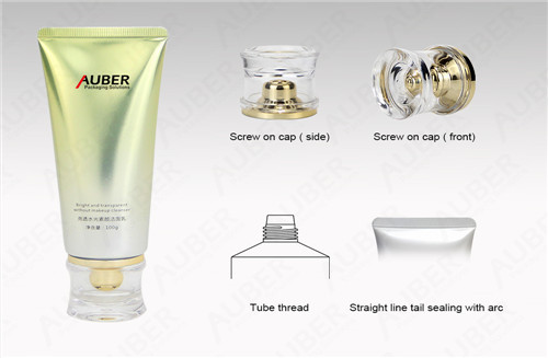Auber1936006 D40mm High Glossy Skincare Tubes with Acrylic Screw On Cap