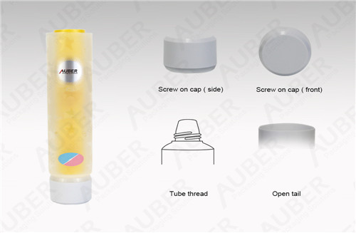Auber1937032 D35mm Dual Chamber Tube Cosmetic Packaging with Screw on Cap
