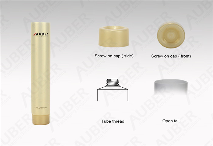D22mm Yellow Pearl Soft Tube Packaging with Screw On Cap