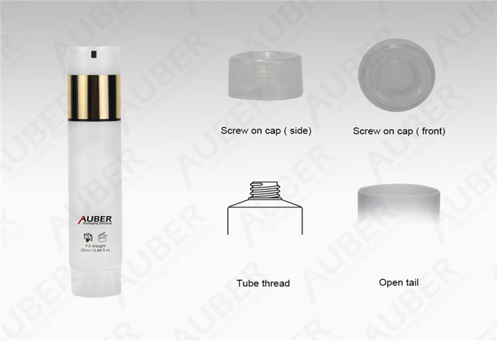 D22mm White Tubes for Cosmetic Hot Foil with Screw On Cap 