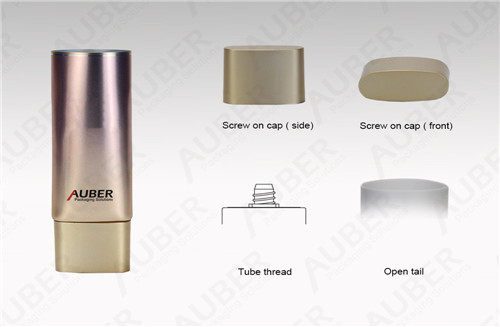 Auber1937023 D30mm Oval High Glossy Squeeze Tube with Metalized Screw on Cap