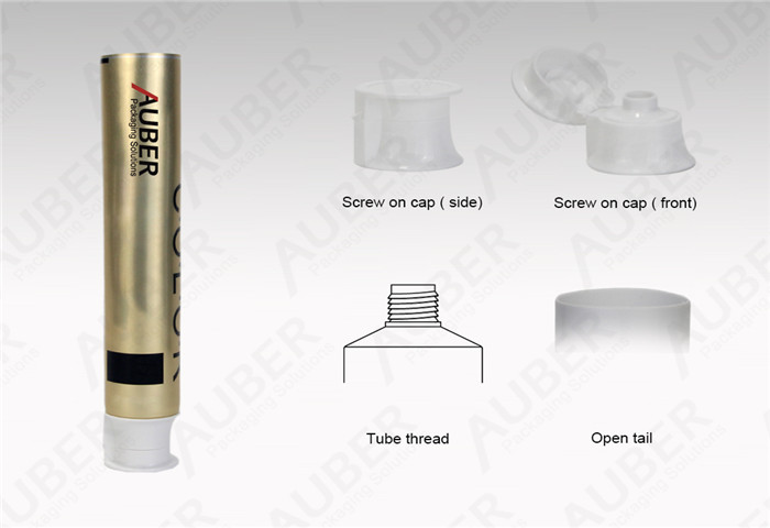D35mm Gold Toothpaste Tube Packaging with Flip Top Cap