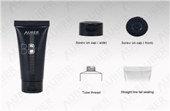 D25mm Clear BB Cream Packaging With Black Screw On Cap