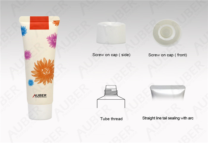 D30mm Cosmetic Tube For Hand Cream With White Screw On Cap
