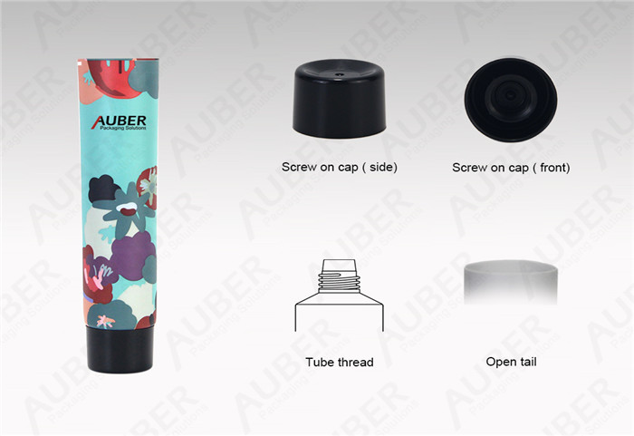D30mm Aluminium Tubes For Cosmetics With Black Screw On Cap