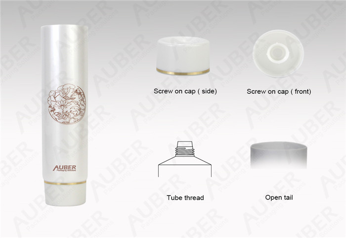D40mm Pearl Recyclable Cosmetic Packaging With Screw On Cap