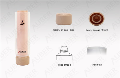 D35mm Dual Chamber Cosmetic Tube Manufacturer with Orange Screw on Cap D35mm Dual Chamber Cosmetic Tube
