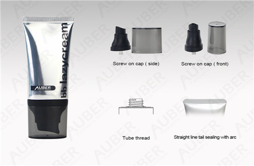 D35mm Oval Airless High Glossy Tubes with Semi-Clear Cover Oval Airless High Glossy Tubes