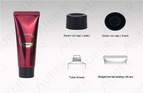 D30mm High Glossy Laminated Tubes For Facial Cream With Screw On Cap High Glossy Laminated Tubes