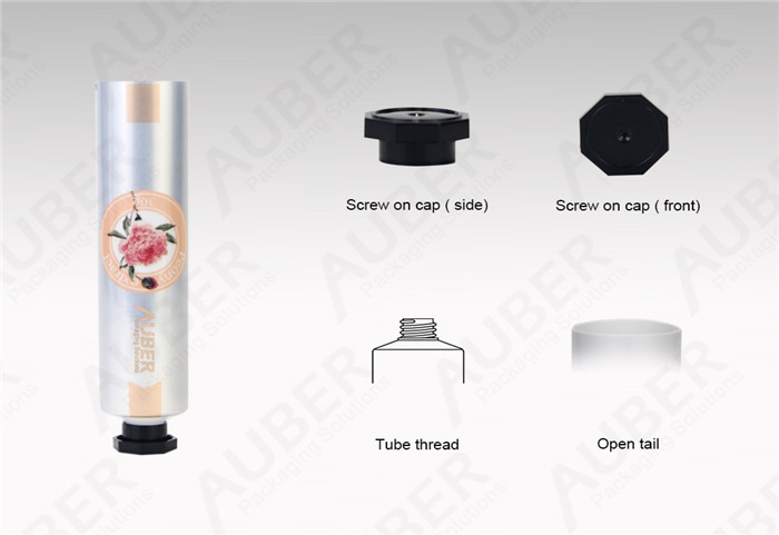 D25mm Flower Hand Cream Aluminum Laminated Squeeze Tubes With Octagonal Cap