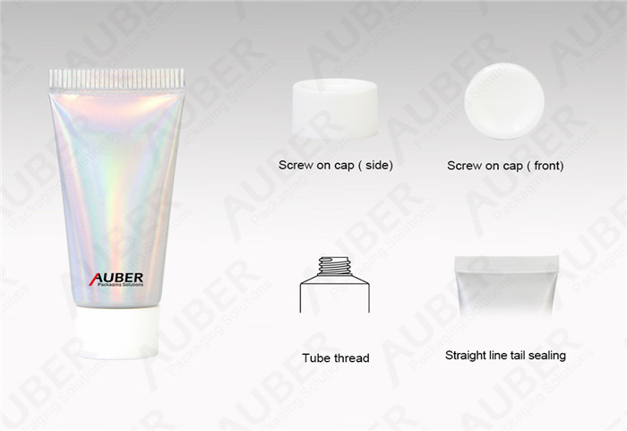 D19mm Holographic Aluminum Laminated Pigment Tubes with Screw On Cap
