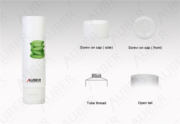 D30mm White Aloe Vera Gel Customized Cosmetic Packaging with Screw On Cap