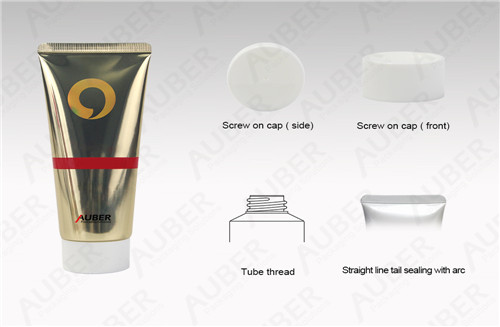 Auber D40mm Gold High Glossy Cleanser Tubes with White Screw On Cap Auber D40mm Gold High Glossy Cleanser Tubes with White Screw On Cap