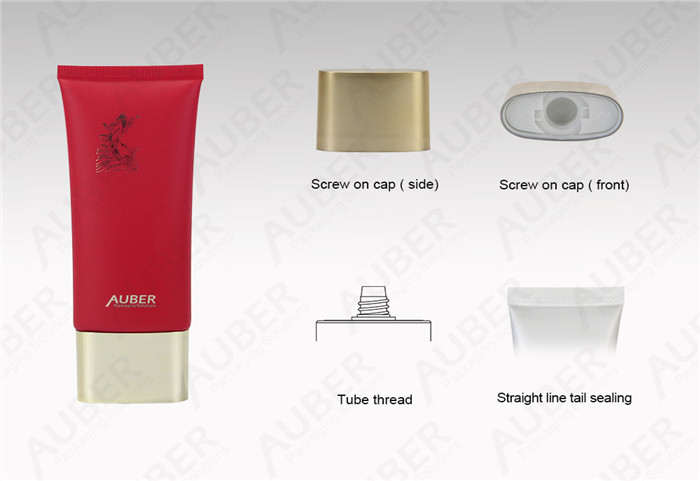 Auber D40mm Super Oval Tube Packaging for Shampoo with Metalized Screw Cap