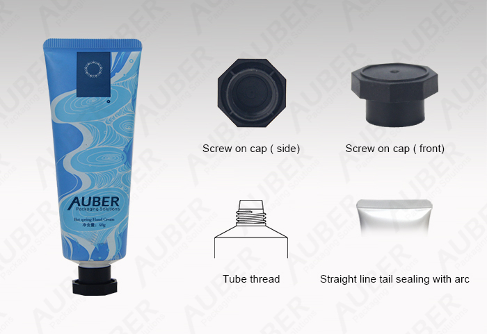 Auber D30mm Ocean Blue Aluminum Laminated Tubes Factory with Octagonal Cap